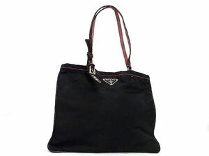 1円 PRADA プラダ テスートナイロン ハンドバッグ ミニバッグ トートバッグ レディース ブラック系 CD0432