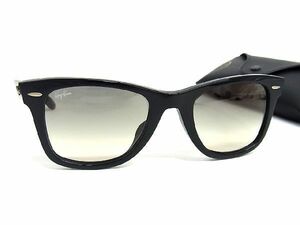 1円 ■美品■ Ray-Ban レイバン RB2140-F 901/32 52□22 2N WAYFARER サングラス メガネ 眼鏡 レディース メンズ ブラック系 AV2883