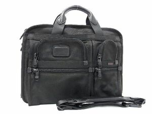 1円 ■美品■ TUMI トゥミ 26516DH ナイロンキャンバス 2WAY ハンドバッグ ショルダー ビジネスバッグ ブリーフケース ブラック系 BF4048