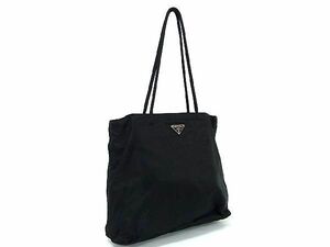 1円 ■美品■ PRADA プラダ テスートナイロン ショルダーバッグ トート 肩掛け レディース メンズ ブラック系 AU3167