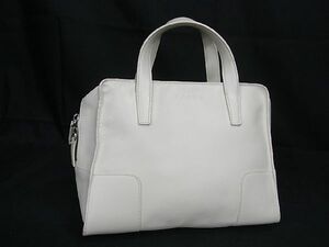 1円 ■美品■ LOEWE ロエベ レザー ハンドバッグ トートバッグ レディース アイボリー系 AS4653