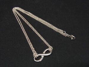 1円 ■美品■ TIFFANY＆Co ティファニー インフィニティ SV925 ネックレス ペンダント アクセサリー レディース シルバー系 AQ1849