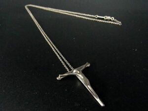 1円 TIFFANY＆Co. ティファニー エルサペレッティ クルーシフィクス ロザリオ SV925 ネックレス アクセサリー シルバー系 AP9817