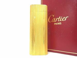 1円 ■美品■ Cartier カルティエ 高級ガスライター ローラーガスライター 喫煙グッズ 喫煙具 レディース メンズ ゴールド系 AV2290