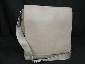 1円 LOUIS VUITTON ルイヴィトン M32625 タイガ ロマンMM クロスボディ ショルダーバッグ 斜め掛けかばん グレージュ系 CD0623