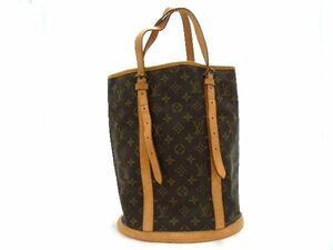 1円 LOUIS VUITTON ルイヴィトン M42236 モノグラム バケットGM バケツ型 ハンドバッグ ショルダー トート 肩掛け ブラウン系 AT2708