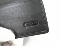 1円 ■新品■未使用■ COACH コーチ レザー 三つ折り 長財布 ウォレット 札入れ 小銭入れ メンズ レディース ブラック系 AV3275_画像6