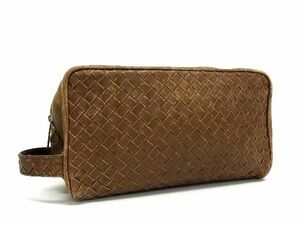 1円 BOTTEGA VENETA ボッテガヴェネタ イントレチャート レザー クラッチバッグ セカンドバッグ メンズ ブラウン系 AS4579