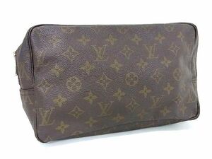 1円 LOUIS VUITTON ルイヴィトン M47522 モノグラム トゥルーストワレット セカンドバッグ マルチポーチ ブラウン系 CD0422