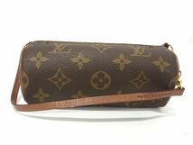 1円 ■極美品■ LOUIS VUITTON ルイヴィトン モノグラム パピヨン用ポーチ マルチケース 小物入れ レディース ブラウン系 AU3096_画像1