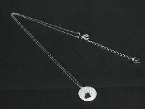 ■極美品■ SWAROVSKI スワロフスキー ラインストーン ネックレス ペンダント アクセサリー レディース シルバー系 DD5977