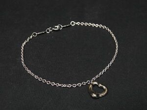 1円 ■美品■ TIFFANY＆Co ティファニー エルサペレッティ オープンハート SV925 ブレスレット アクセサリー シルバー系 AN6333