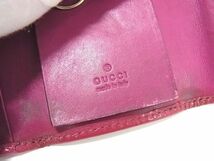 1円 ■美品■ GUCCI グッチ マイクロGG レザー 6連 キーケース 鍵入れ レディース ピンク系 BE7507_画像4