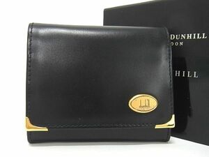 1円 ■新品■未使用■ dunhill ダンヒル レザー コインケース コインパース 小銭入れ レディース メンズ ブラック系 AV3276