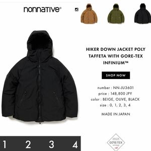 nonnative ノンネイティブ ジャケット ダウンジャケット DOWN JACKET ゴアテックス GORE-TEX INFINIUM black ブラック 2