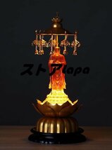 仏天蓋 瓔珞天蓋 仏像 頭上 吊り物 仏壇用の仏具 ロータスベースLED照明 (Size : 43CM) q1978_画像3