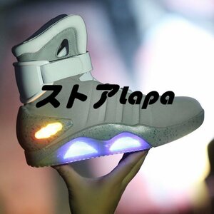 稀少美品★未来の靴 スニーカー シューズ 黒 LED点灯 レプリカ 2色 q2490