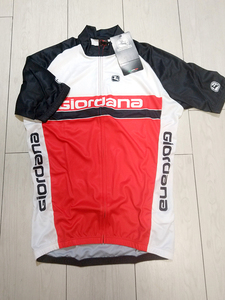 GIORDANA(ジョルダーナ) MAGLIA メンズM Made In Italy TRADE VELO TEAM JERSEY ジャージ レッド×ブラック×ホワイト