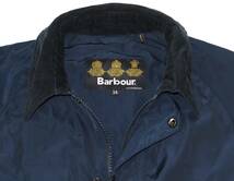 Barbour ノンワックス シェイプメモリーポリエステル BEDALE SL ネイビー色 ビームス別注品 サイズ34_画像3