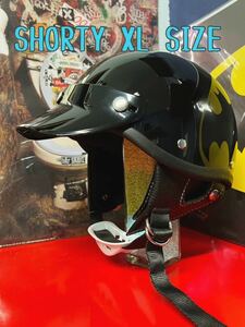 ショーティー ハーフヘルメット XL 黒 ハーレー アメリカン ポリヘル 旧車 ビンテージ BUCO オーシャンビートル BELL TT&CO BEETLE 半ヘル