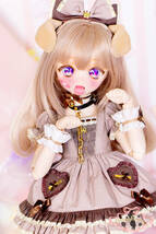 【RAINYBUNNY】DDH01 フレッシュ肌ヘッド＋天使の瞳アイ＋舌パーツ＋チョーカ＋ミュージアムジェル（5点セット）難ありドールフィドリーム_画像3