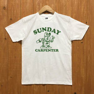 ■ SUNDAY CARPENTER Tシャツ■Mサイズ（ホワイトxグリーン）