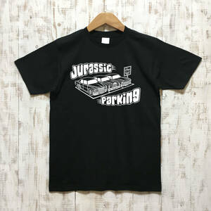 ■ JURASSIC PARKING Tシャツ■Sサイズ（ブラックxホワイト）LINCOLN CADILLAC CHRYSLER MOPAR