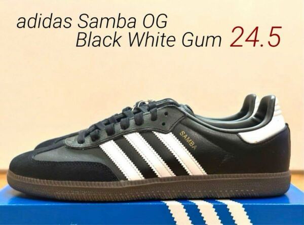 adidas Samba OG Black White Gum 24.5 サンバ レディースサイズ 