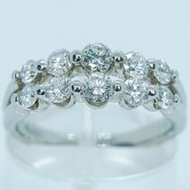 鑑定付【1.05ct】PT900 6.3g ♯13 プラチナ ラウンドカット レディース ダイヤモンドリング Diamond Ring ユニセックス 指輪 仕上げ済_画像2