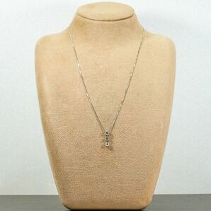 ★1円スタ！【0.60ct】K18WG 3.1g 45cm ホワイトゴールド レディース ダイヤモンドペンダント ネックレス Diamond Pendant 仕上げ済の画像5