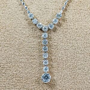 【1.00ct】PT900 PT850 6.4g 43cm プラチナ レディース ダイヤモンドペンダント ネックレス Diamond Pendant ユニセックス 仕上げ済