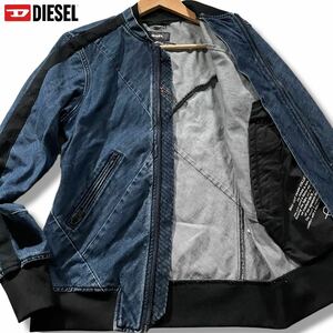 30周年限定/M相当●DIESEL ディーゼル デニム ジャケット ブルゾン スタジャン G ジージャン インディゴブルー パッチワーク 切替デザイン