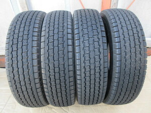 b冬1543 ブリヂストン W300 145R12 6PR LT スタッドレス 中古 4本 ♪ BRIDGESTONE LIGHT TRUCK