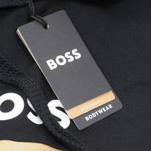 新品正規品 HUGO BOSS ヒューゴ ボス シグネチャーストライプ ロゴ フーディ パーカー 大谷翔平 ブラック L_画像5