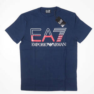 新品正規品 Emporio Armani EA7 エンポリオ アルマーニ 3RPT07 PJLBZ クルーネック Tシャツ ネイビー 2023春夏新作 size M