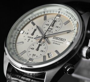 新品 逆輸入セイコー 100m防水シャンパンゴールド クロノグラフ 腕時計 SEIKO 未使用 メンズ 激レア日本未発売 メーカー完売