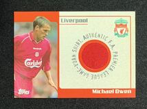 TOPPS PREMIER GOLD 2002 MICHAEL OWEN マイケル オーウェン リヴァプール イングランド代表 GAME-WORN SHIRT ジャージカード Liverpool_画像1