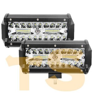 送料無料☆ 12V/24V 240W 投光器 前照灯 LED ワークライト 作業灯 トラック 除雪機 船舶 SM120W ジムニー ランクル ホワイト 2個 6500K