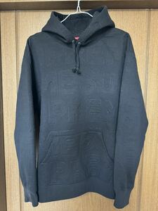 Supreme Embossed Logos Hooded Sweatshirt Black M シュプリーム エンボス ロゴス フーディー スウェットシャツ ブラック サイズM 2021SS