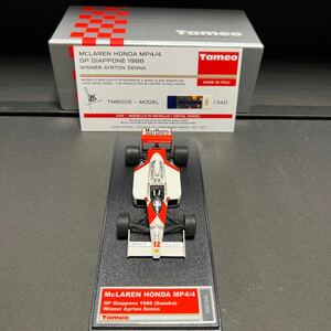 タメオ製完成品　1/43 マクラーレンMP4/4 1988日本GP 340台限定 シリアルナンバー202/340