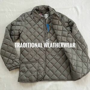 新品 Traditional Weatherwear パッカブル　キルティング　ダウン グレー 36