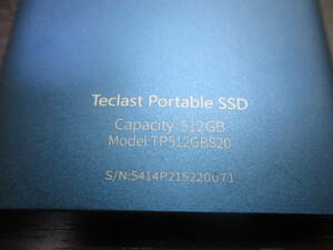 TECLAST SSD 外付け 512GB（ジャンク品）＋送料無料