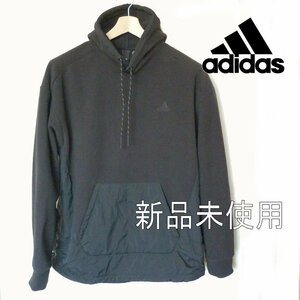 定価8800円新品正規品L★アディダス黒フリースメンズパーカー/PRSVEFABMIX/ルーズフィットフーディーadidas