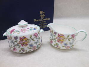 ♪未使用品♪#24347 MINTON HADDON HALL ミントン ハドンホール B-1451 シュガー＆クリーマー セット Royal Doulton ロイヤルドルトン 箱付