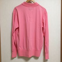 送料込 EVISU YAMANE リブ長 長袖 ポロシャツ ピンク サイズ38 USED エヴィス ヤマネ シャツ PINK アメカジ 古着_画像2