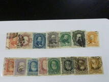 24　S　№3　ブラジル切手　1876-79年　SC#61-75　計15種　使用済　【SC評価 $204】　_画像1