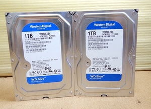  Western Digital WD10EZEX 1TB 3.5インチ SATA　2台セット