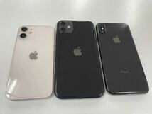 ジャンク品 3台セット◆SIMフリー iPhone12mini/iPhone11/iPhone X 128GB/64GB 画面破損 初期化OK 本体◆訳あり 送料無料_画像2