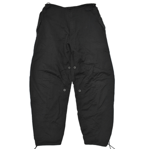 希少 00s 英国製 maharishi マハリシ ミリタリー スノーパンツ オーバーパンツ 黒 スウェット素材 size.M ドローコード 3way y2k