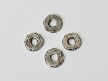 ●わくわく とんぼ玉★カレンシルバー刻印入円形ディスクビーズ4個セットG(Φ6.0mm) Silver925 銀 銀ビーズ【T21005G】【競】_画像2